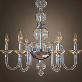 Blown glass chandelier